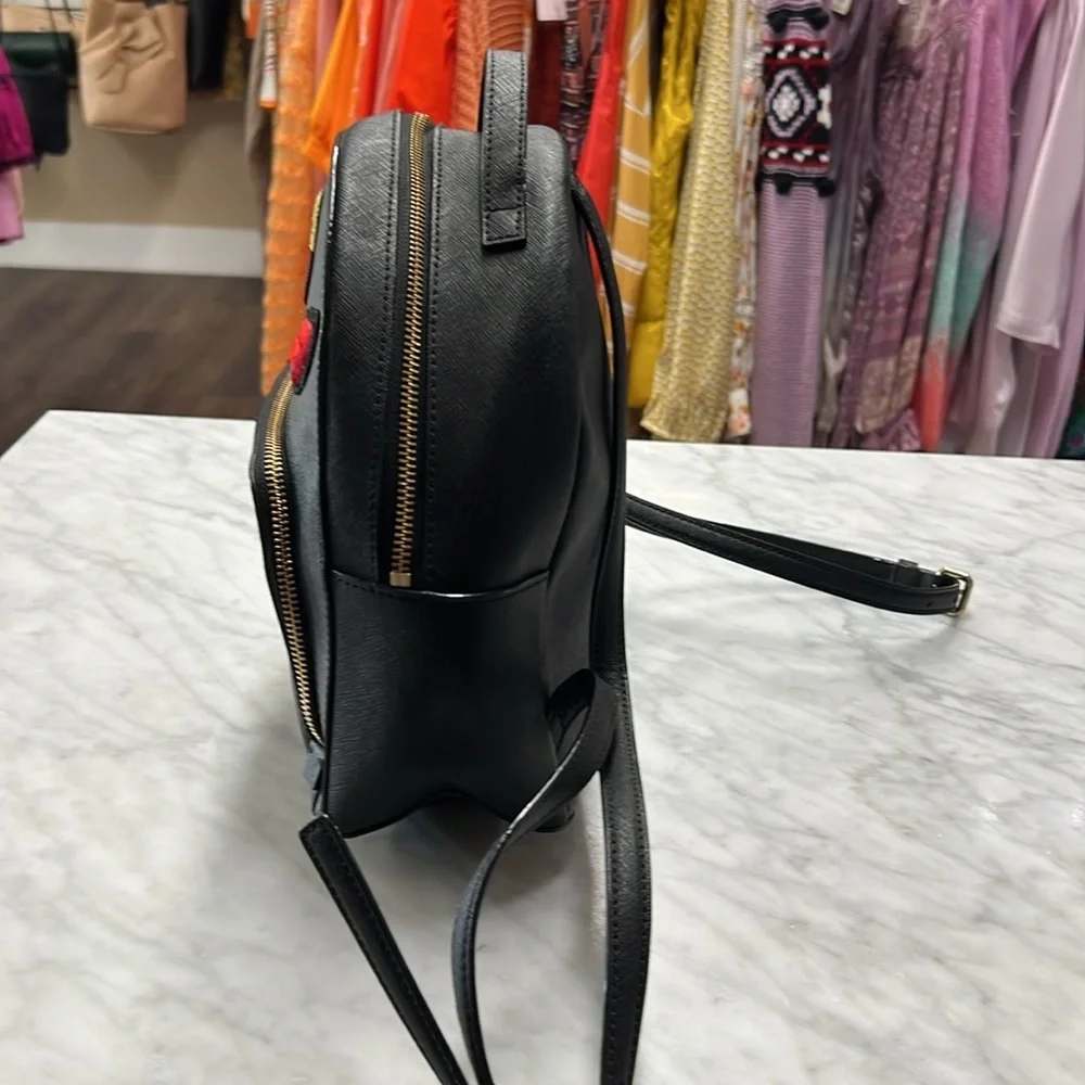 Kate Spade Black Meow Backpack Bookbag - Picture 2 of 12